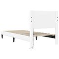 vidaXL Rám postele s LED pásikmi Biela 90 x 190 cm Umelá koža
