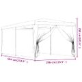 vidaXL Párty stan so 6 sieťkovanými bočnými stenami zelený 3x6 m HDPE