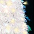 vidaXL Umelý vianočný stromček vyskakovací 50 LED biely 120 cm