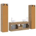 vidaXL Sada kúpeľňového nábytku 5 ks Dub artisan 33 x 34,5 x 160 cm