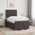 vidaXL Posteľ boxspring s matracom Tmavohnedá 120 x 190 cm Látka