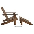 vidaXL 2-miestna záhradná stolička a taburetka Adirondack jedľa hnedá