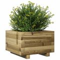 vidaXL Záhradný kvetináč 40x40x26,5 cm impregnovaná borovica