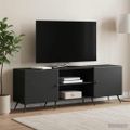 vidaXL TV skrinka 150 x 31 x 50 cm Čierna Kompozitné drevo