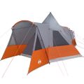 vidaXL Teepee stan pre 8 osôb 8 osoba Šedá a oranžová