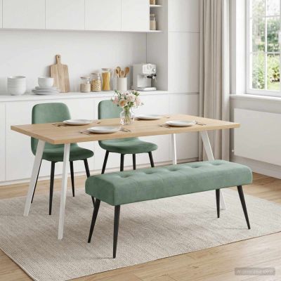 vidaXL Lavica s gombíkovým prešívaním Morská zelená 110 x 40 x 46 cm