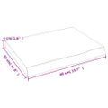 vidaXL Kúpeľňová doska bledohnedá 40x30x(2-4) cm ošetrený masív
