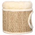 vidaXL Domček pre mačky s luxusným vankúšom 33 cm, morská tráva