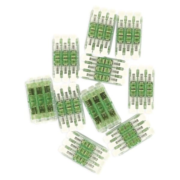 Priama páčková spojovacia svorka 6× 0,2–4 mm2, 10 ks