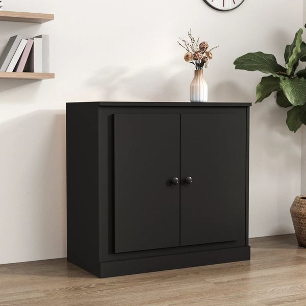vidaXL Komoda čierna 70x35,5x67,5 cm spracované drevo