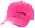 Kšiltovka s LED svetlom B-CAP 25lm, nabíjacia, USB, univerzálna veľkosť, ružová SIXTOL