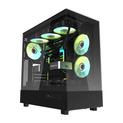 Počítačová skriňa Darkflash DPX90 (čierna) + 3 ventilátory