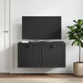 vidaXL Nástenná TV skrinka Čierna 59,5 x 41 x 30 cm Kompozitné drevo