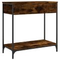 vidaXL Konzolový stolík dymový dub 75 x 34,5 x 75 cm kompozitné drevo