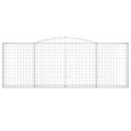 vidaXL Oblúkové gabionové koše 3 ks 400x30x140/160 cm pozink. železo
