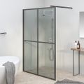 vidaXL Sprchová zástena 140 x 195 cm tmavé tvrdené sklo