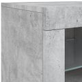vidaXL Komoda s LED svetlami betónovo sivá 283x37x67 cm