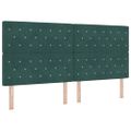 vidaXL Posteľ s pružinovým rámom Tmavozelená 200 x 200 cm Zamat