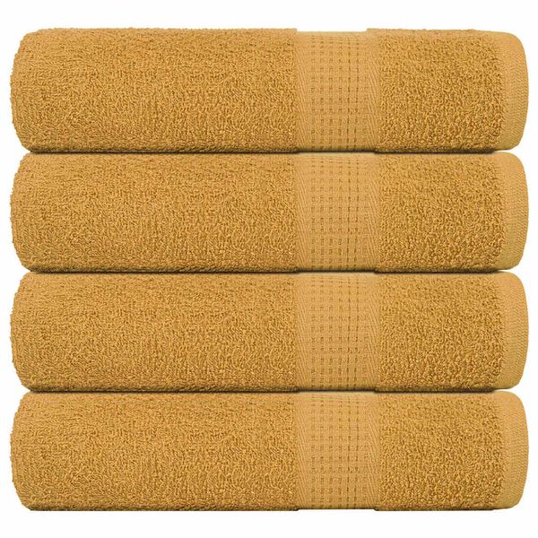 vidaXL Sprchové osušky FROGN 4 ks zlaté 70x140 cm 360 g/m²