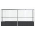 vidaXL Voliéra s nadstavcom strieborná 418,5x107x212 cm oceľ
