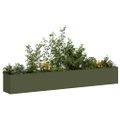VidaXL kvetináč Olive Green 280x40x40 cm Oceľ valcovaná za studena