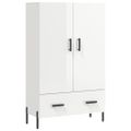 vidaXL Vysoká skrinka lesklá biela 69,5x31x115 cm kompozitné drevo