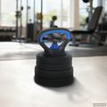 vidaXL 4-v-1 set činkových tyčí a kettlebellov 20 kg Čierna a modrá