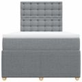 vidaXL Boxspring posteľ s matracom bledosivá 120x200 cm látka