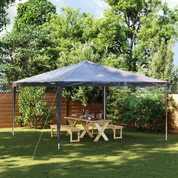 vidaXL Profesionálny párty stan 4x4 m, antracitový 90 g/m²