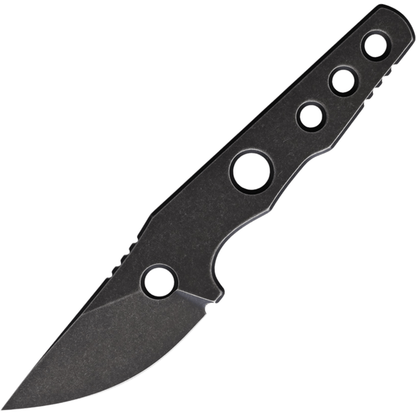 Petrified Fish PFE13DW Bison nôž na krk 6,1 cm, Black Stonewash, celooceľový, puzdro Kydex
