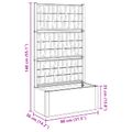 vidaXL Záhradný kvetináč s trellis Zelená 80 x 36 x 140 cm PP