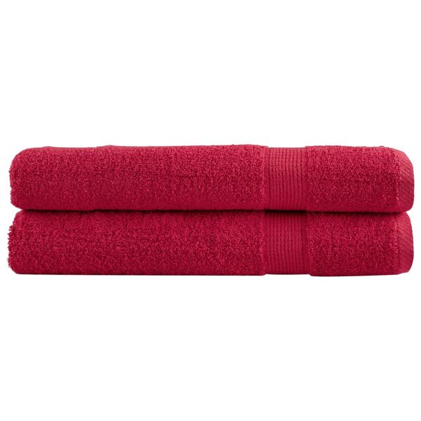 vidaXL Prémiové uteráky SOLUND 2 ks červené 100x200cm 600 g/m2