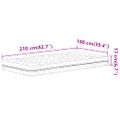 vidaXL Penový matrac biely 100x210 cm tvrdosť H2 H3