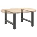 vidaXL Nohy ku konferenčnému stolíku, antracitové, 2 ks, 70 x (42-43) cm, oceľové