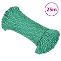 vidaXL Lodné lano zelené 4 mm 25 m polypropylén