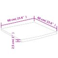 vidaXL Kúpeľňová doska 60x60x2,5 cm štvorec akáciový masív