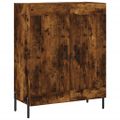 vidaXL Vysoká skrinka dymový dub 69,5x34x180 cm spracované drevo