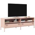 vidaXL TV skrinka ružová 135x39x43,5 cm oceľ valcovaná za studena