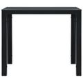 vidaXL Konferenčný stolík, čierny 78x78x74 cm, HDPE, drevený vzhľad