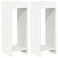 vidaXL Stojan na rastliny 2 ks Biela 30 x 30 x 80 cm Kompozitné drevo