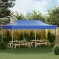 vidaXL Skladací záhradný stan 3x6 m, modrý