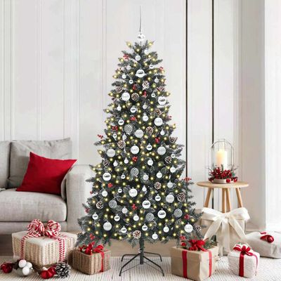 vidaXL Umelý vianočný stromček Zelená 180 cm PVC, plast a oceľ