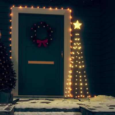 vidaXL Vianočný stromček, kužeľ, 84 LED, teplé biele svetlo 50x150 cm