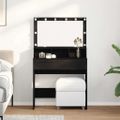 vidaXL Toaletný stolík Čierny dub 80 x 41 x 134,5 cm Kompozitné drevo