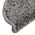vidaXL Schodové rohože 10 ks 56x17x3 cm sivé, polkruhové
