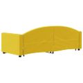 vidaXL Denná posteľ s rozkladacou posteľou žltá 80x200 cm zamat