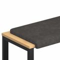 vidaXL Vankúš na lavičku Umelá koža Čierna Hĺbka 35 cm