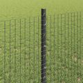 vidaXL Zvarené pletivo s podperami 10 x 0,8 m PVC potiahnutá oceľ Sivá