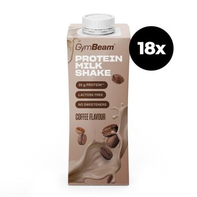 25g Protein Milkshake - GymBeam, káva, 18 x 250 ml