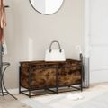 vidaXL Úložný box s vekom dymový dub 100x40x51,5 cm kompozitné drevo